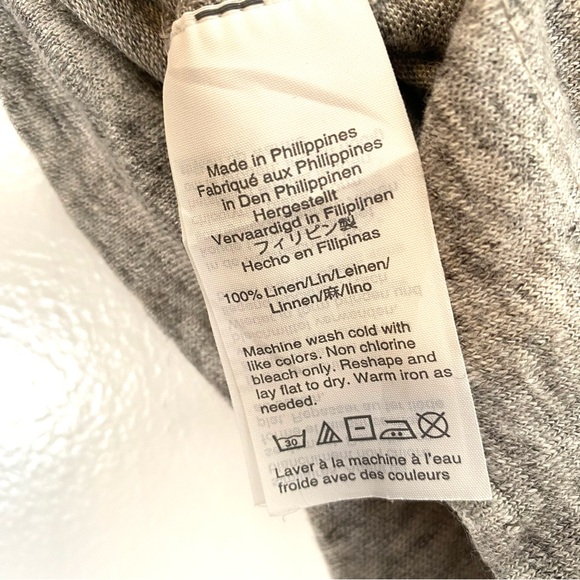 Point Sur Grey Linen Short Sleeve Top - Picture 5 of 5